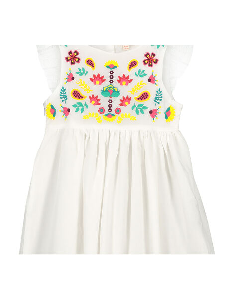 Besticktes Weisses Kleid Fur Madchen Kleid Enfant Dpam