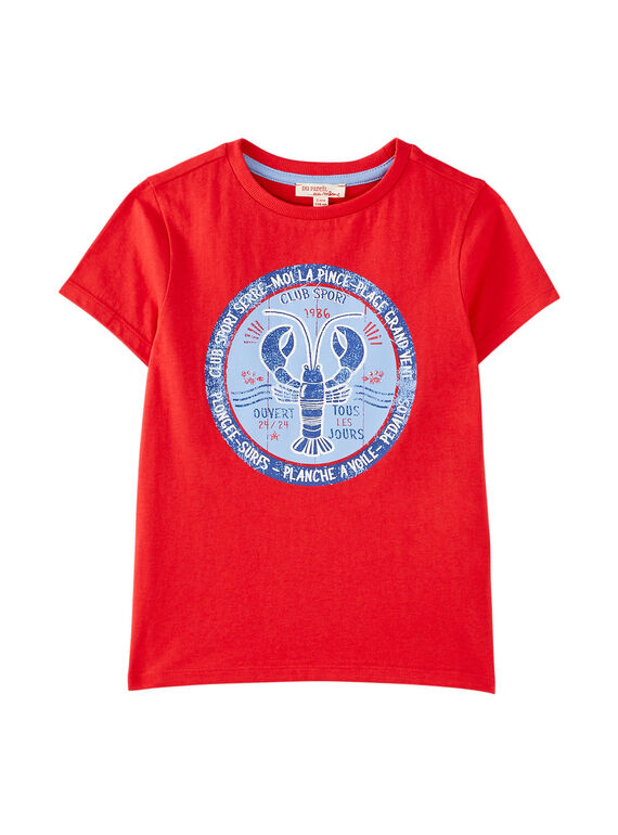 Rotes kurzärmeliges T-Shirt für Jungen JOCEATI6 / 20S902N4TMCF524