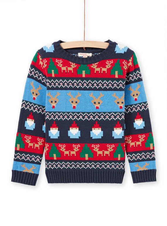 Langarm-Weihnachtspulli für Baby-Jungen MONOPUL / 21W902Q1PUL705