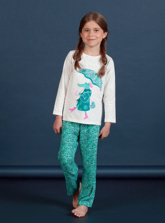 Fancy Krokodil-Pyjama-Set für Mädchen MEFAPYJCRO / 21WH1182PYJ001