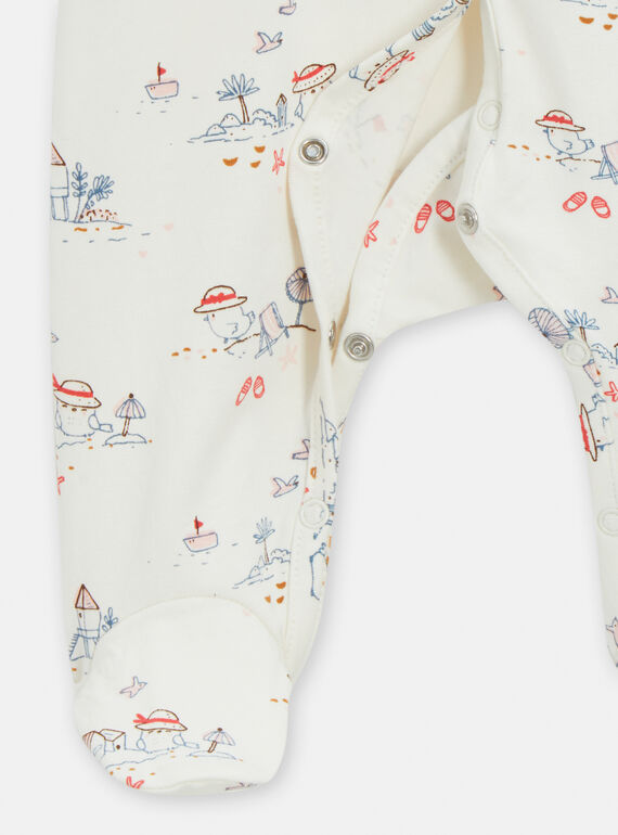 Off-white Strampler mit Spatzenmuster TOU2GRE3 / 24SF03I1GREA001