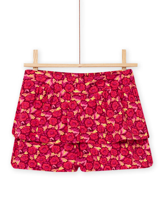 Shorts mit Pflaumenblumenmuster Kind Mädchen NAFLASHORT / 22S901R1SHO709