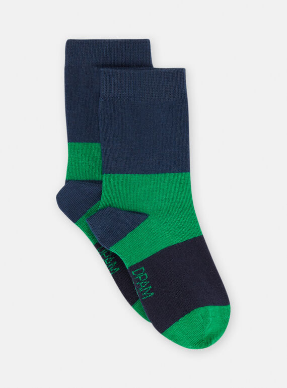 Grüne Socken mit Streifenmuster SYOJOCHOC3 / 23WI02M2SOQ600