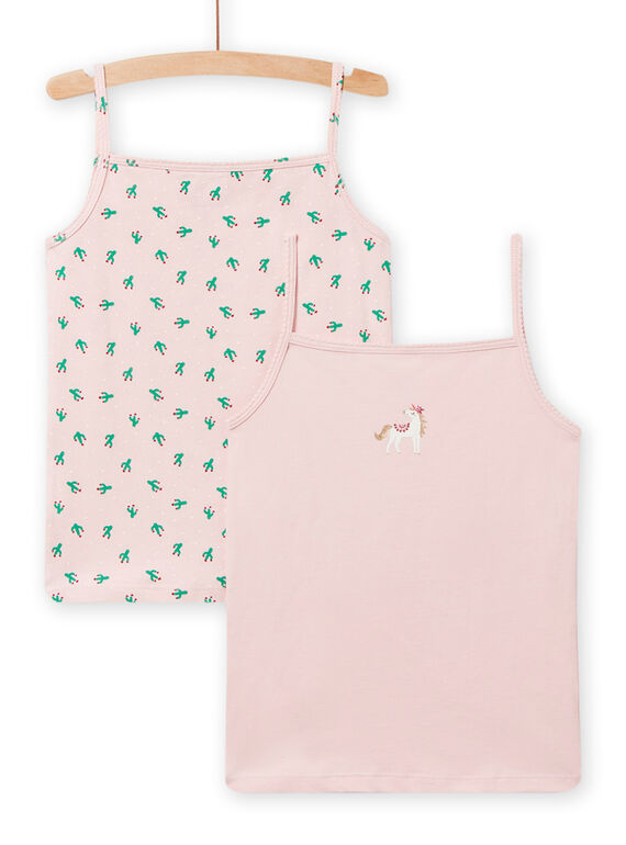 Satz von 2 ausgefallenen Tank Tops Kind Mädchen NEFADEBLIC / 22SH11I2HLID328