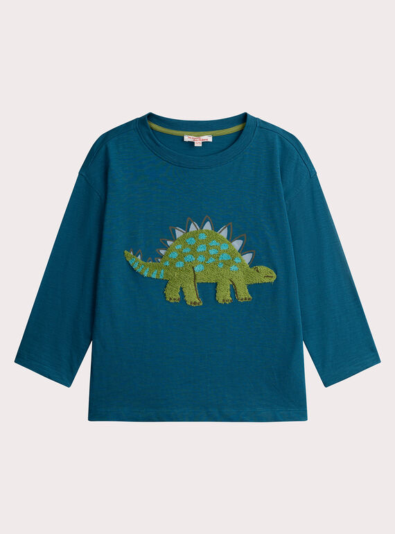 T-Shirt dunkelblau türkis Animation dino für Jungen  VOKLITEE4 / 24W90243TMLC235