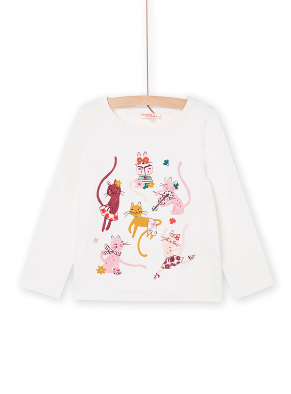 Langärmeliges T-Shirt mit Katzenmuster PAPRITEE4 / 22W901P4TML001