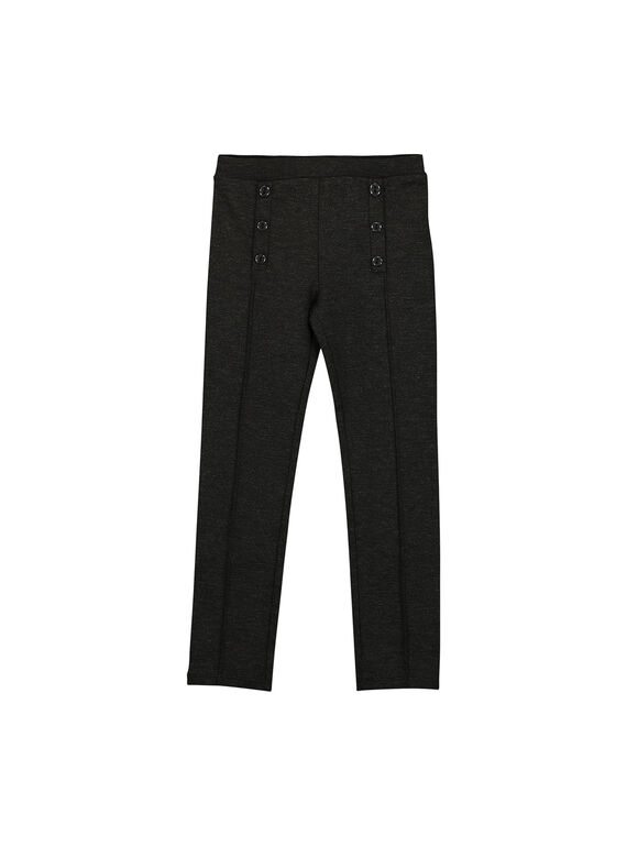 Graue Strickhose aus Milano-Stretch für Mädchen FAJOPANT1 / 19S90134D2B944