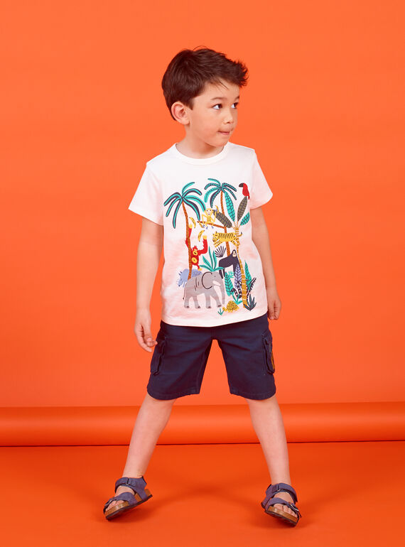 T-Shirt kurze Ärmel ecru Kind LOVITI4 / 21S902U4TMC001