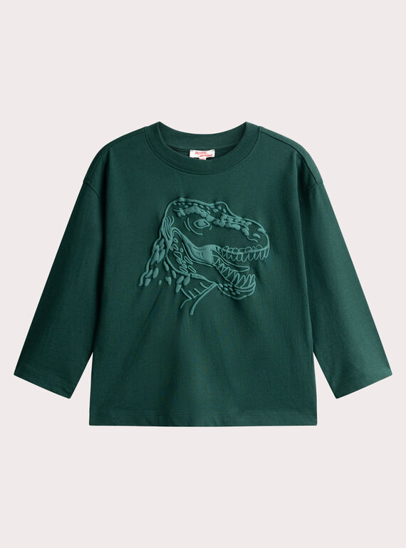 T-Shirt Pin grün Animation Dino für Jungen  VOJOTI1 / 24W902I3TMLG633