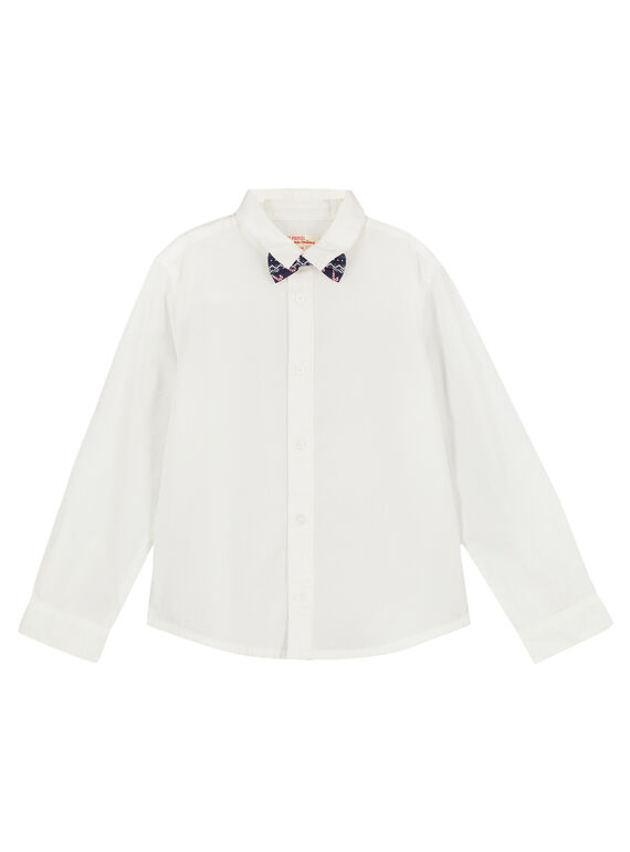Weißes Hemd mit abnehmbarer Schleife UND Krawatte GONOCHEM / 19W902V2CHM000