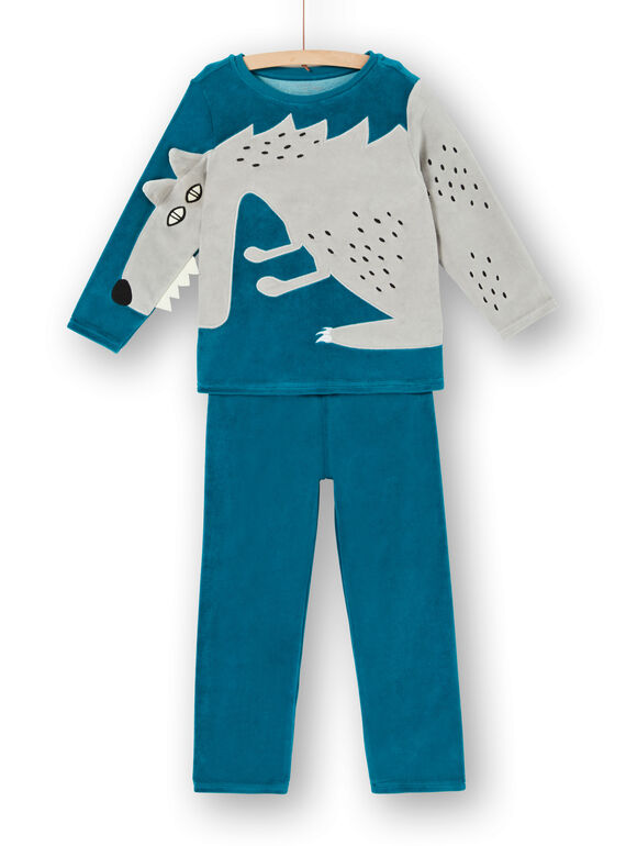 Samtene Kinder-Pyjama-Junge-Wolf-Animation LEGOPYJLOU / 21SH1214PYJ209
