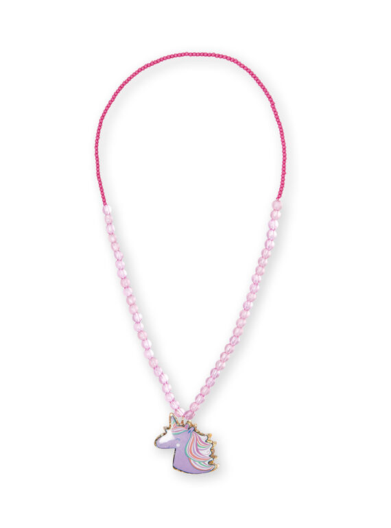 Halskette mit rosa und fuchsia Perlen Kind Mädchen LYAVICOU / 21SI01E1CLI304