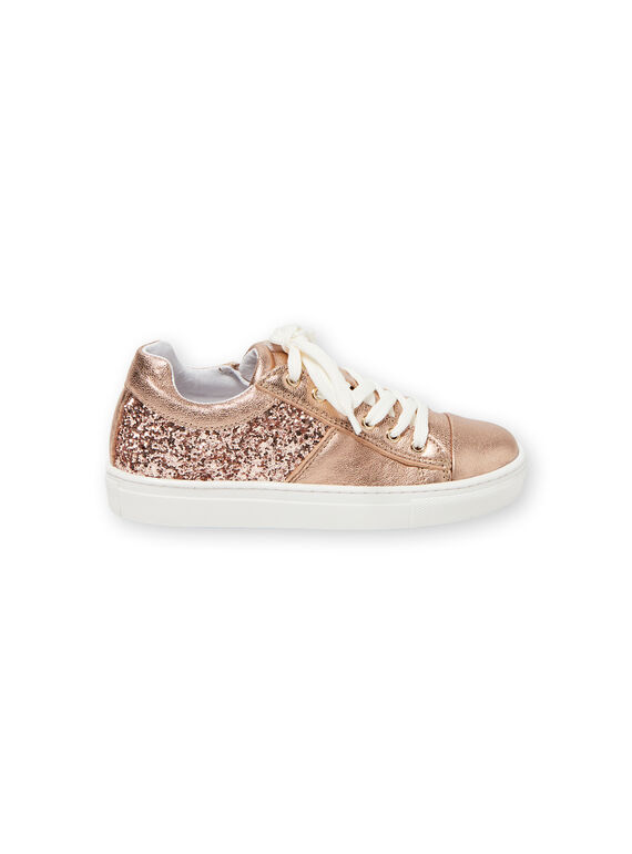 Gold Turnschuhe rosa Kind Mädchen LFBASGOLD / 21KK3533D3FK009