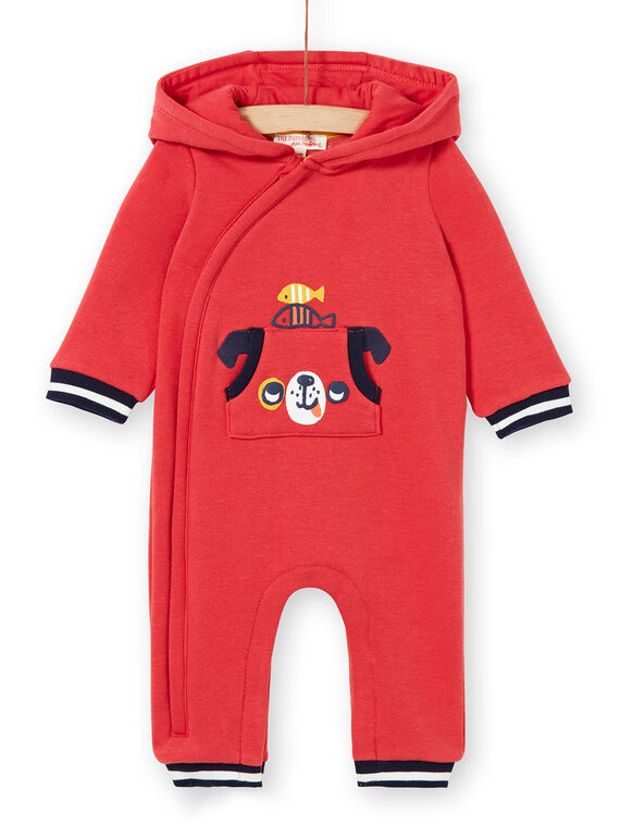 Baby Junge roter Kapuzenoverall LUNOCOM / 21SG10L1CBL410