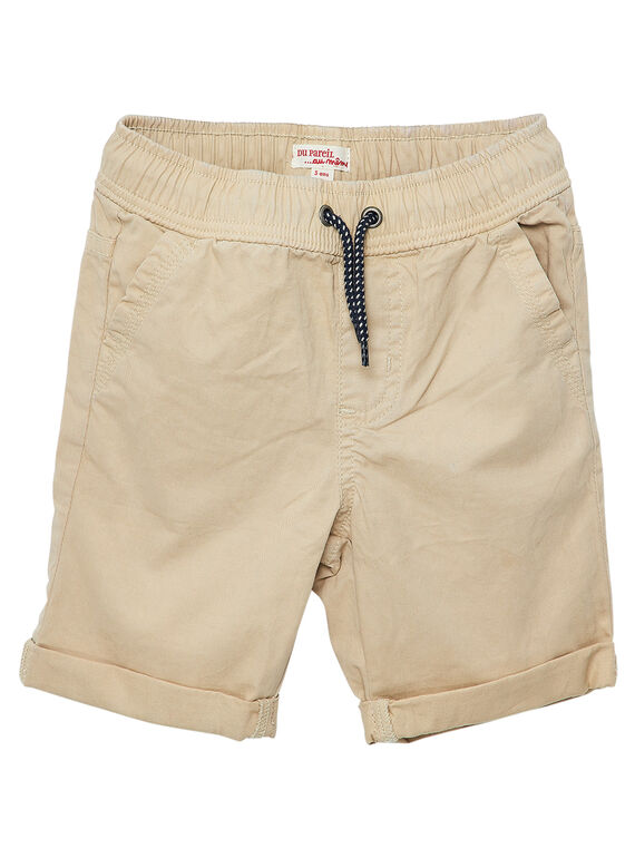 Einfarbig beige Bermudas für Jungen JOJOBERMU6 / 20S902T4D25808