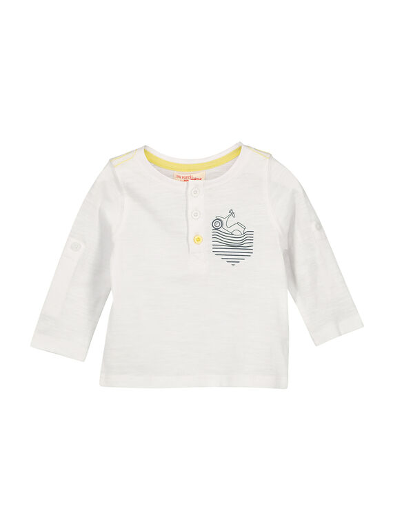 Baby-T-Shirt mit tunesischem Kragen für Jungen FUJOTUN5 / 19SG1035TML000