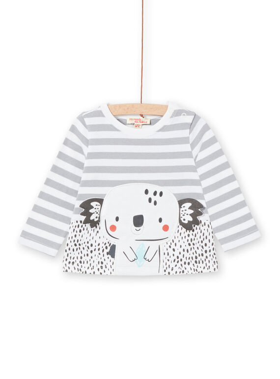 Baby Boy gestreiftes Langarm-T-Shirt LUPOETEE1 / 21SG10Y3TML001