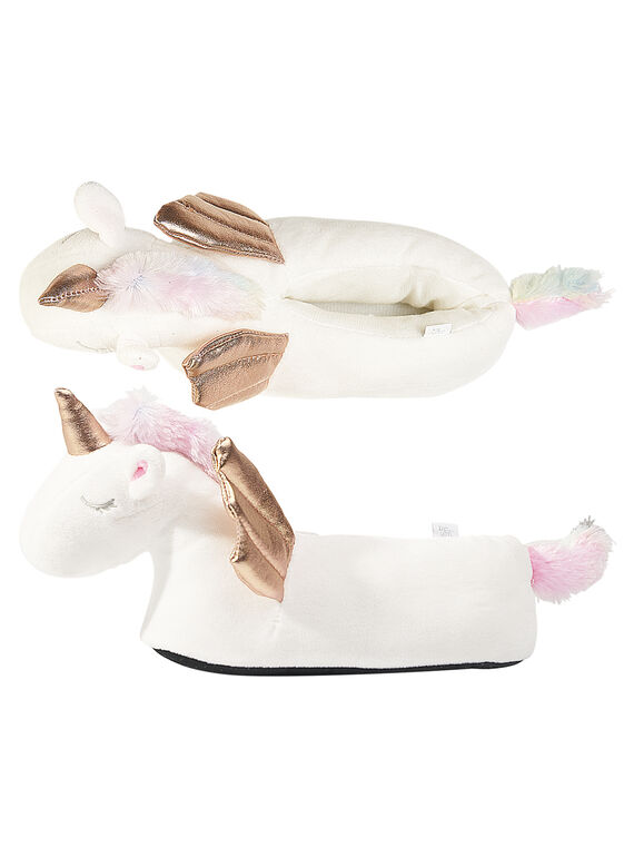 Hausschuhe Plüsch Einhorn Kind Mädchen GFBOOTLICO / 19WK35Z1PTD000
