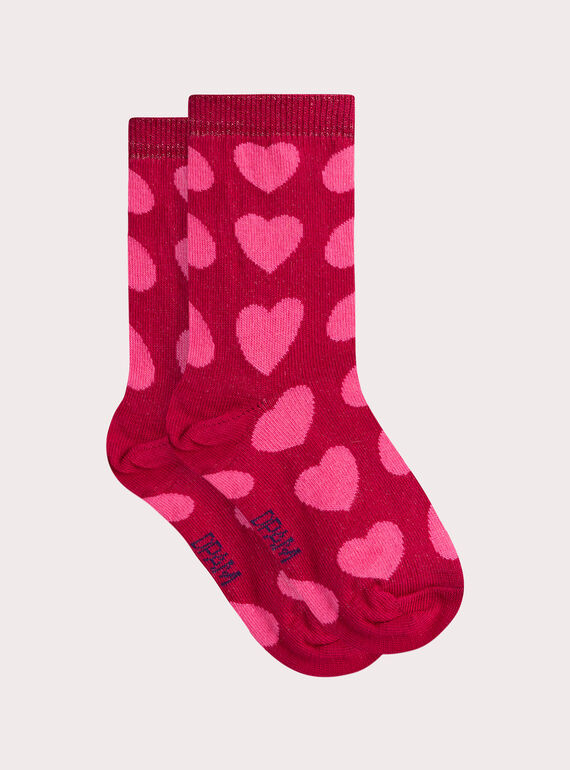 Socken mit Herzmuster für Mädchen  VYAFORCHO / 24WI01G3SOQF529