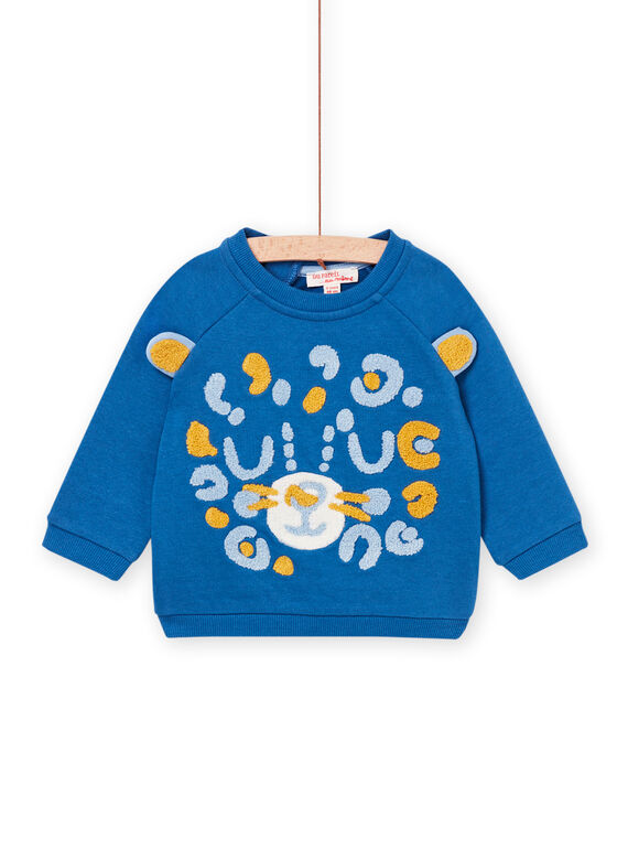 Sweatshirt mit Animation in Bouclé-Stickerei PUCISWE / 22WG10M1SWE702