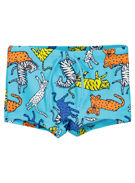 Fantasie-Badeboxershorts für Jungen FYOMERSHO2 / 19SI02E3MAI202