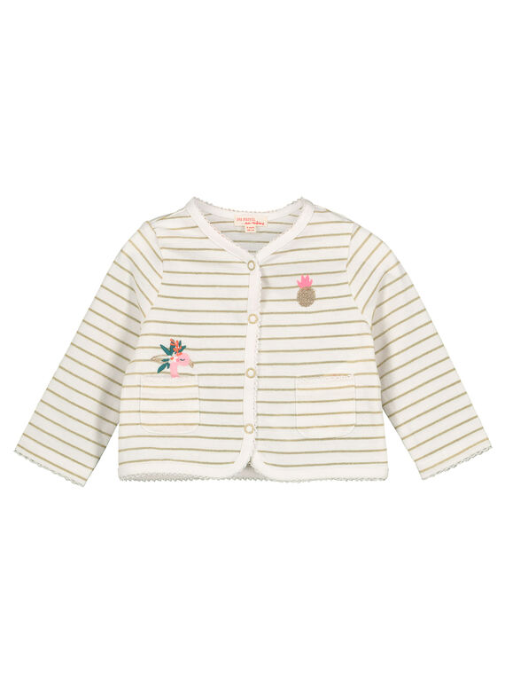 Bedruckte Baby-Weste aus Baumwolle für Mädchen FICUCAR / 19SG09N1CAR000