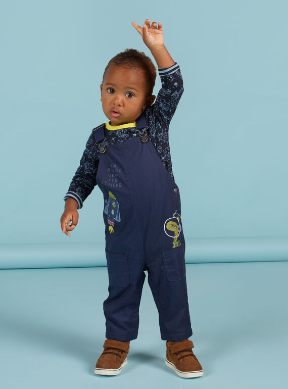 Dunkelblauer Space-Overall für Baby-Jungen MUPLASAL / 21WG10O1SALC243