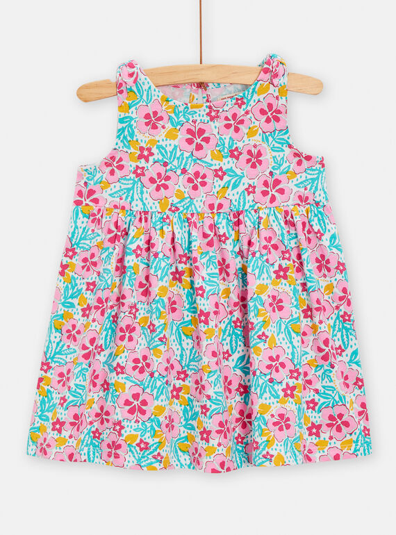 Babykleid mit Blumenprint für Mädchen bunt TIPLAROB2 / 24SG09S3ROB000