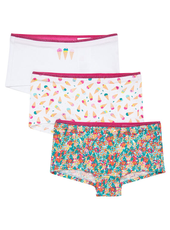 Set mit 3 Kinder-Shortys für Mädchen JEFAHOT1 / 20SH11V1SHY000