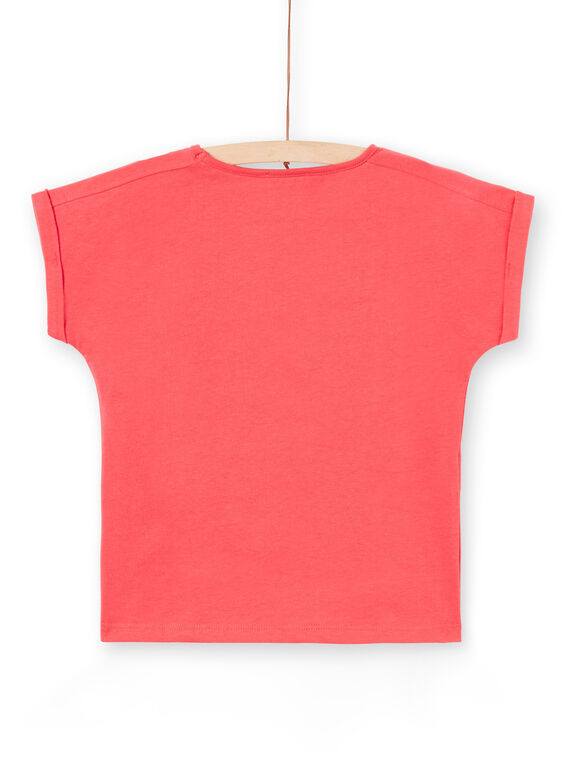 Rotes Kurzarm-T-Shirt für Mädchen LAHATI1 / 21S901X1TMCF506