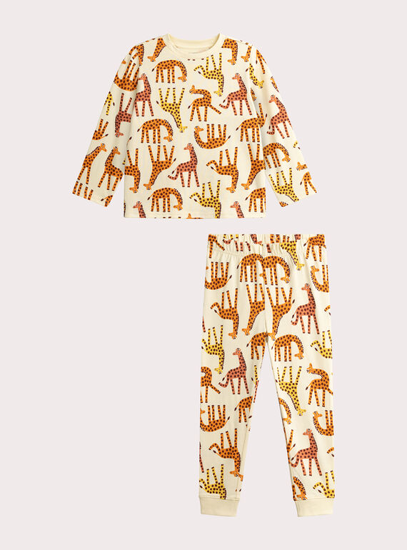 Gemischter Pyjama mit Giraffenmuster für Kinder  VEGOPYJMIX1 / 24WH1263PYJ103