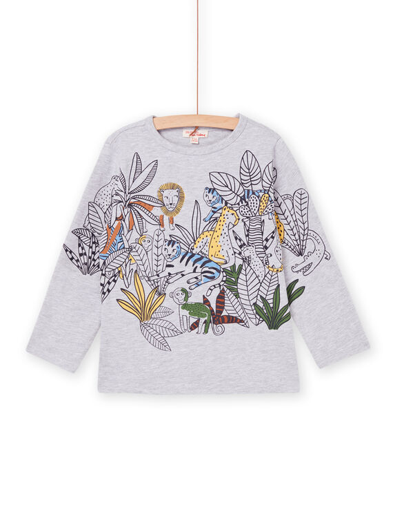 Langarmshirt mit Dschungelmotiv POMOTEE3 / 22W902N5TMLJ922