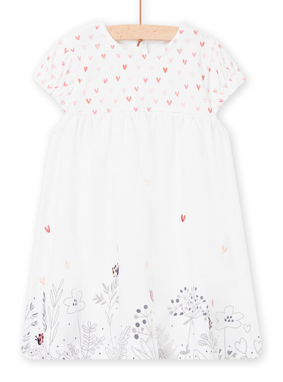 Gestepptes Kleid mit Waldmuster für Mädchen zur Geburt NOU1ROB / 22SF0341ROB000