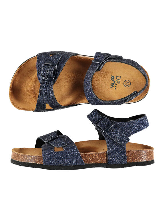 Sandalen aus schillerndem Leder für draußen Mädchen FFNUNIGHT / 19SK35D7D0E070