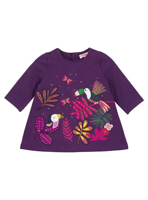 Fleece-Kleid Baby Mädchen GIVIOROB1 / 19WG09R2ROB708