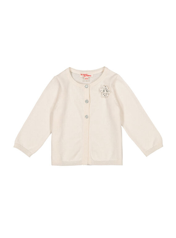 Weiße Baby-Weste für Mädchen FIJOCAR1 / 19SG0931CAR001