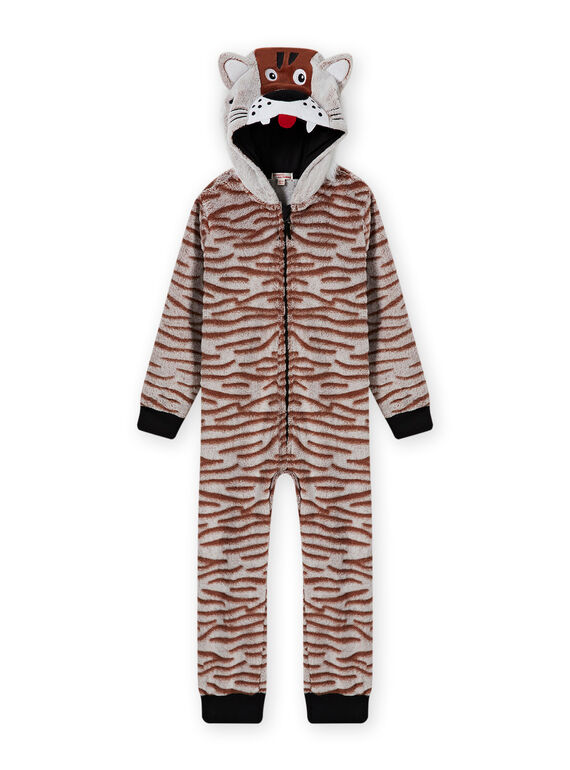 Kind Junge weicher Boa-Tiger-Schlafanzug MEGOSURTIG / 21WH1291D4F008