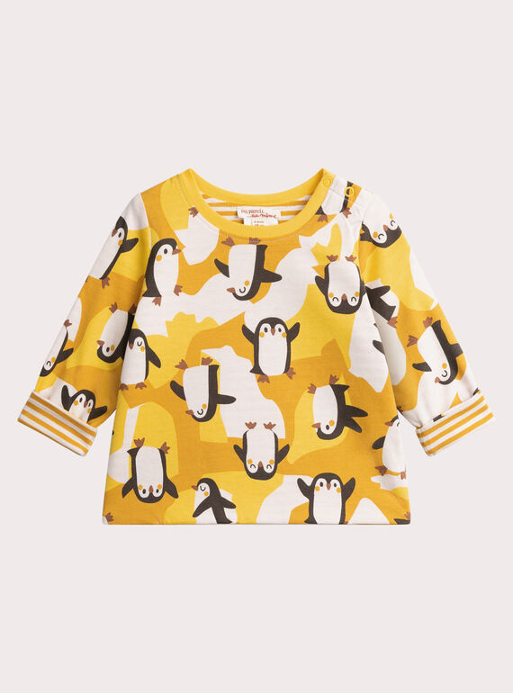 Reversibles T-Shirt mit Pinguin-Muster für Baby Boy  VUBATEE2 / 24WG10Q1TML009