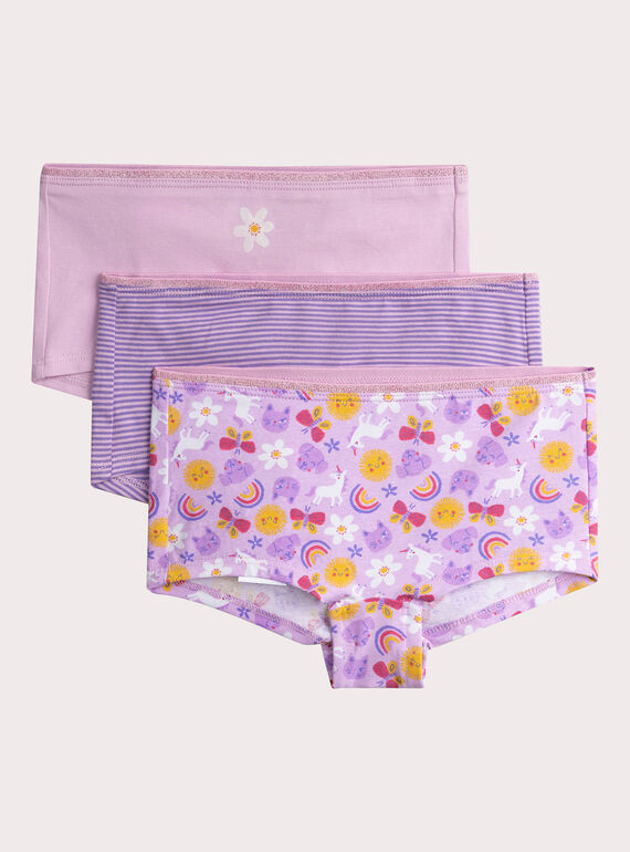 Set von 3 Fantasy Shorty für Mädchen  VEFAHOTSUN / 24WH1181SHY320