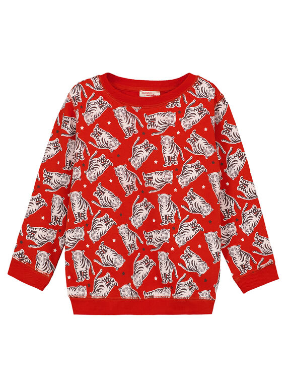 Leichtes Rundhals-Sweatshirt Orange GOJOSWE3 / 19W90245SWB405