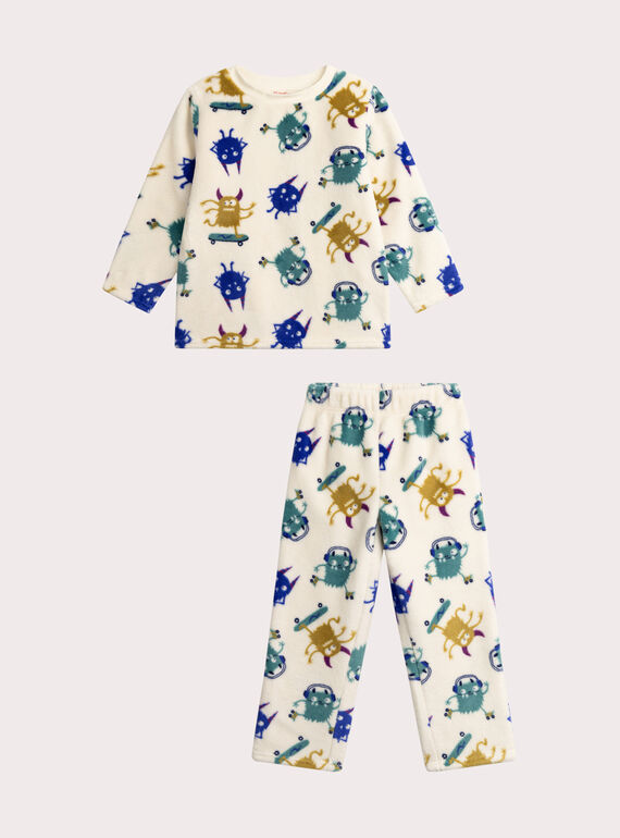 Pyjama ecru aus Fleece für Jungen  VEGOPYJBOA1 / 24WH1294PYJ001