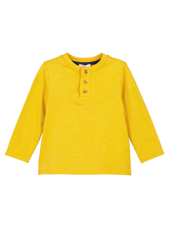 Langärmeliges Henley-Shirt in Ocker GOJOTUN3 / 19W90235D32B116