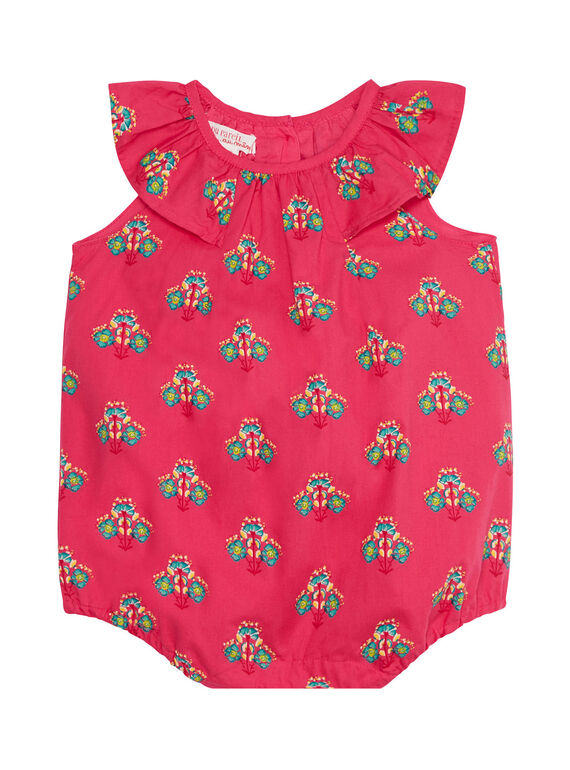 Weißer Baby-Spielanzug für Mädchen, bedruckt JIBOBAR / 20SG09H2BAR302