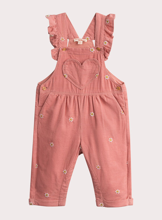 Rosa Overall aus Samt für Baby Mädchen  VIKLISAL / 24WG0941CBL303