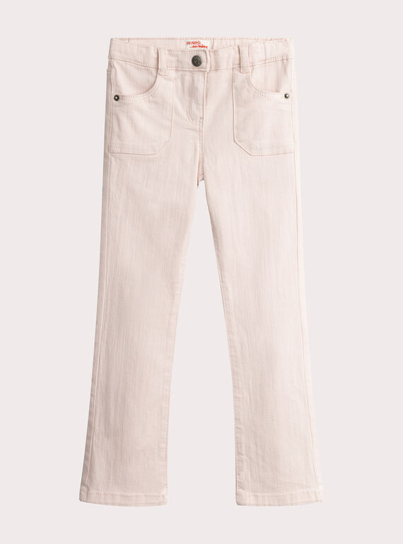 Jeans aus rosa Denim Flare-Cut für Mädchen  VAJOPANT1 / 24W901J2PAND329