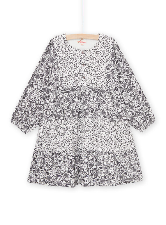 Langärmeliges Kleid mit Blumenmuster PAREROB1 / 22W901T3ROBJ901