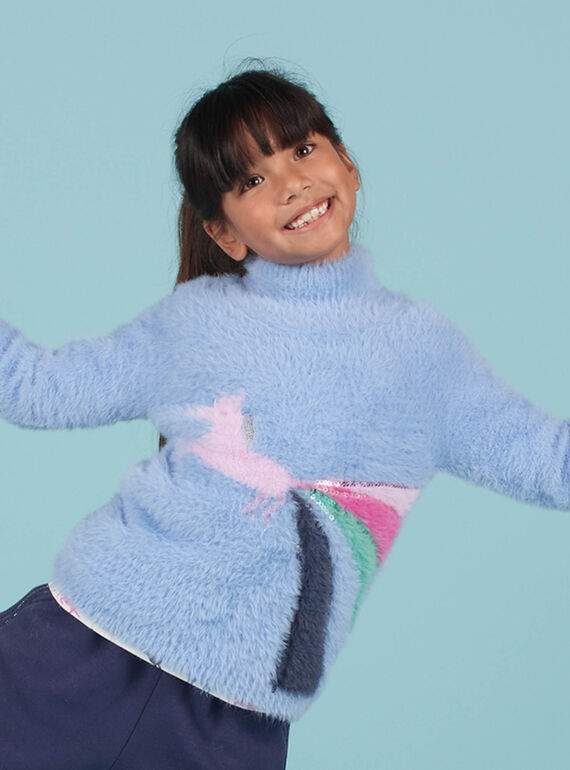 Pullover mit Iris für Kind Mädchen MAPLAPULL / 21W901O1PUL706