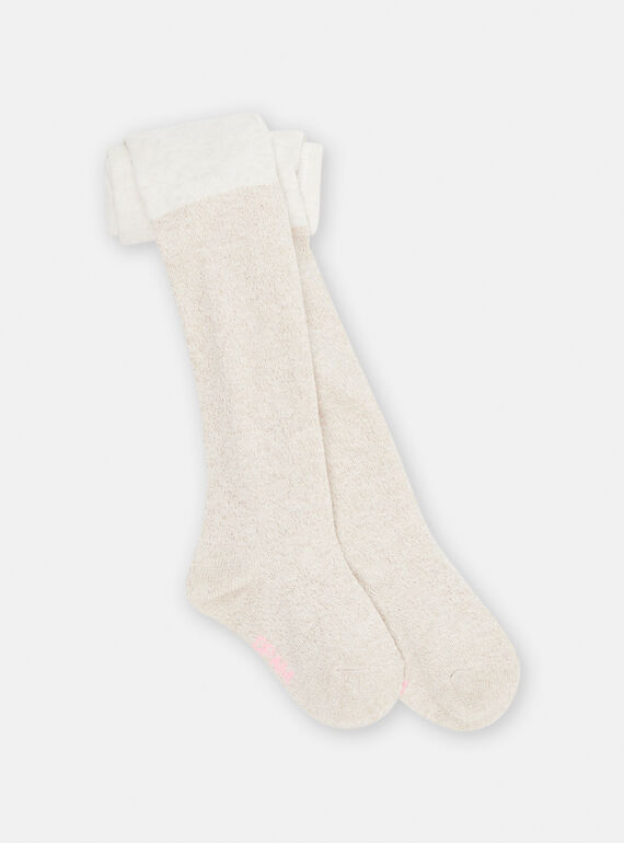 Rohweiße Strumpfhose aus Lurex, Baby, Mädchen SYIJOCOLU1 / 23WI09M4COL006