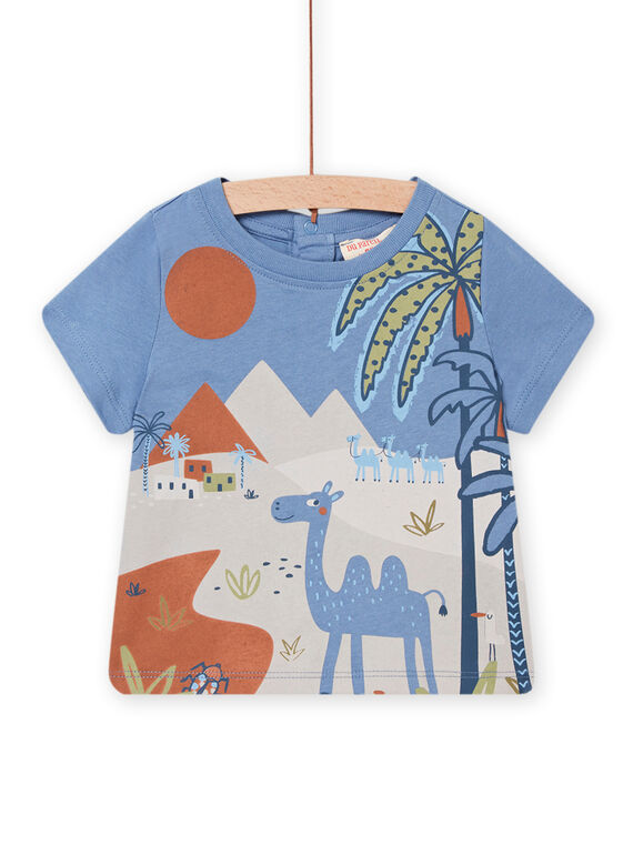 Baby Junge Eisblau Kurzarm T-Shirt NUSANTI3 / 22SG10S2TMC219