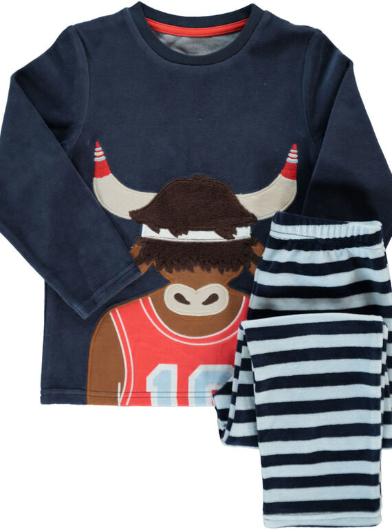 Boys' velour pyjamas DEGOPYJANI1 / 18WH1248PYJ705